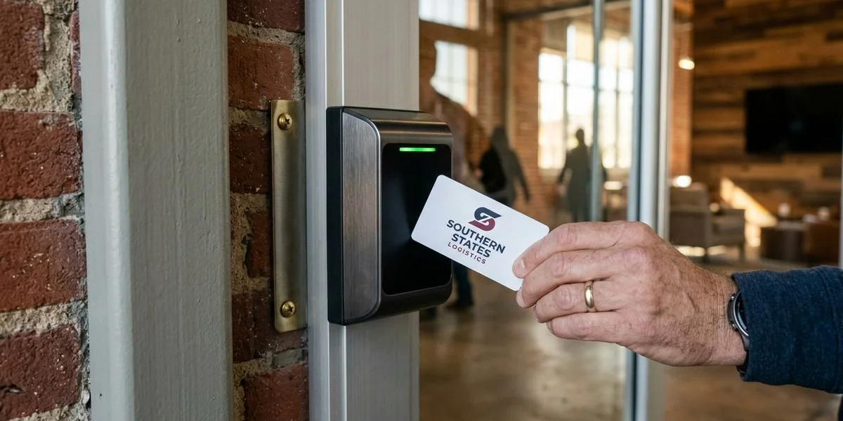 Cloud-based access control reader at a Huntsville business